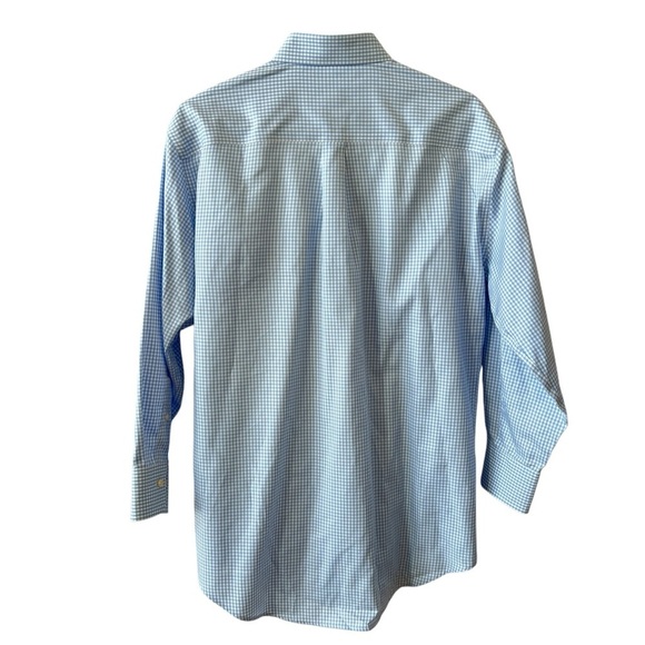 PETER MILLAR SHIRT MEN M BUTTON UP CHECK NANOLUXE EASY CARE COTTON PREPPY OFFICE - Picture 4 of 12
